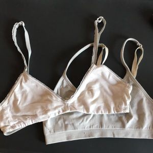 You get two! Off white bralettes , size Small! One is Eberjay brand